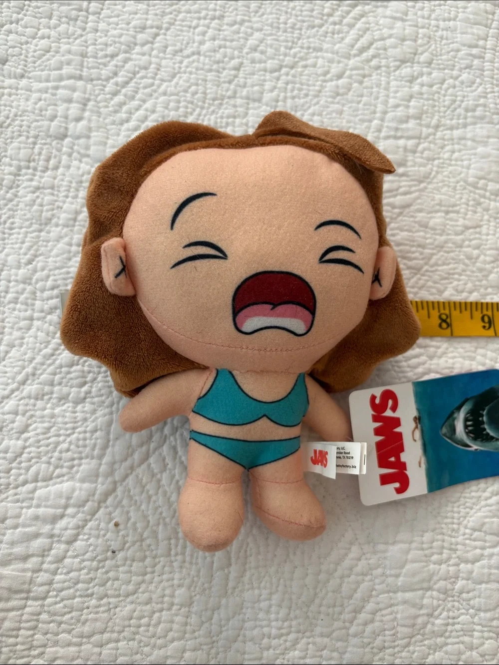 NWT Chrissie Watkins from Jaws 7 inch plush doll.Manufactured by the Toy Factory